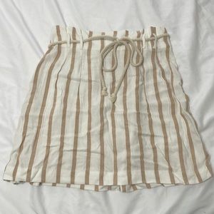 Striped cream skirt